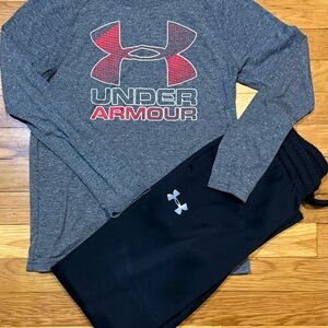 Under Armour Gray Top and Black Pants Set